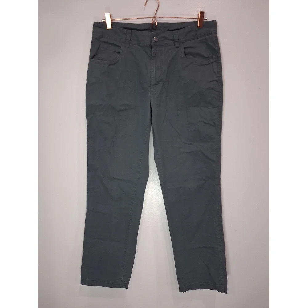 Columbia Mens Regular Fit Chino Pants 32x30 Grey Green AM0449 Stretch Cotton